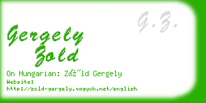 gergely zold business card